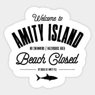 Jaws - Welcome To Amity Island Sticker